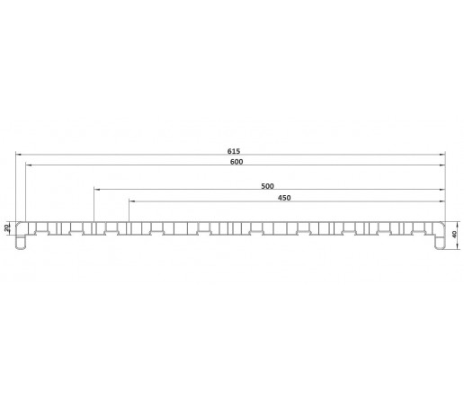 SL 238 - 450mm PVC Denizlik Profili