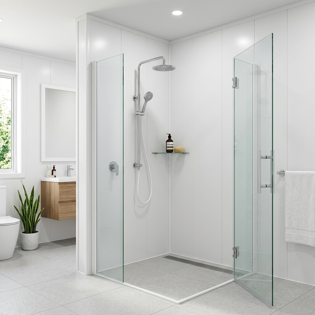 Banyo köşesi hiyjenik PVC profil uygulaması