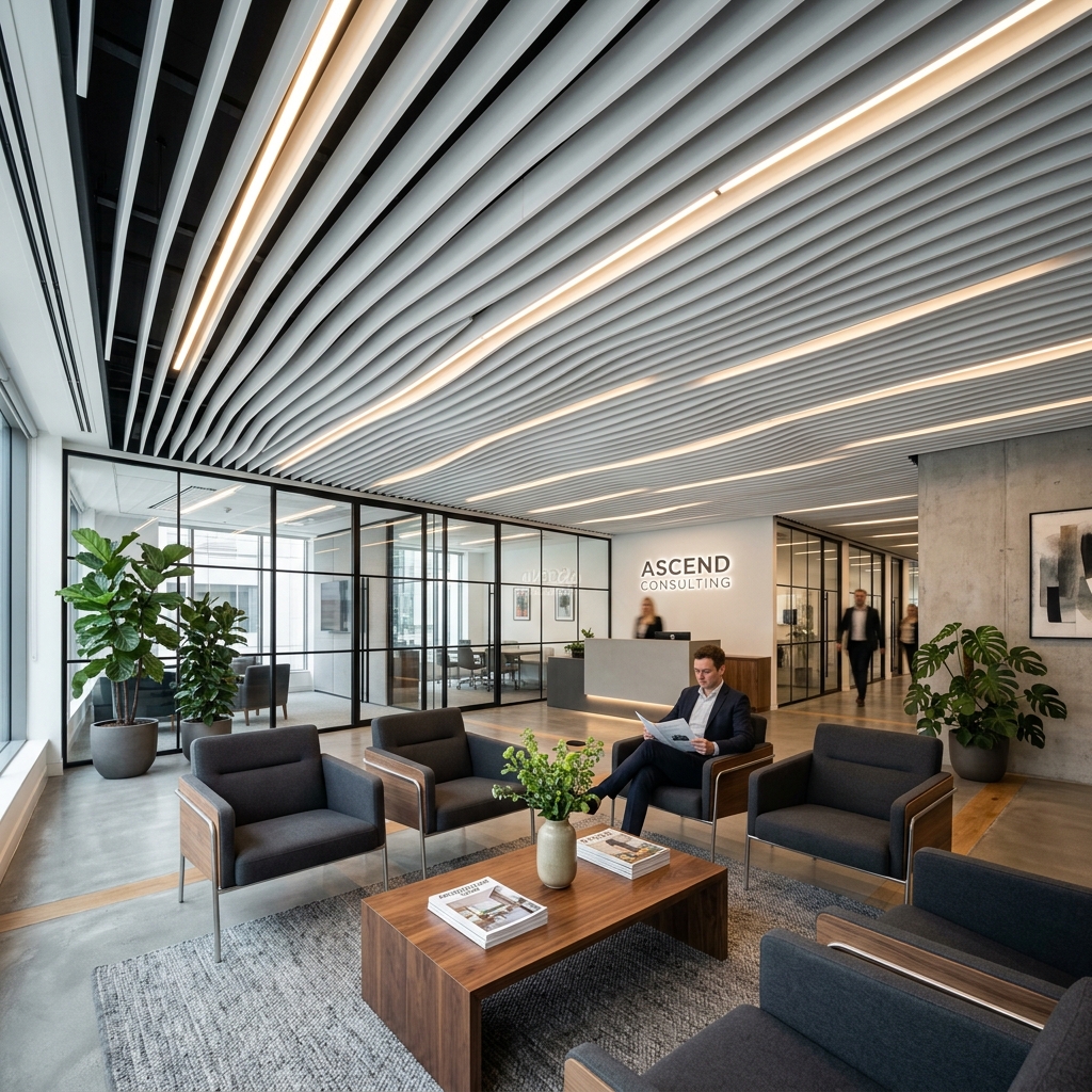 Prestijli Ofis PVC Lambiri Asma Tavan Uygulaması