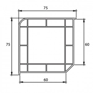 SL 222 - 70x70 PVC Kutu Profili Küçük Görsel